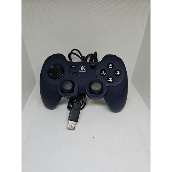 Logitech Dual Action Gamepad USB Game Controller G-UF13A 863247-0010 Blue - Picture 1 of 5